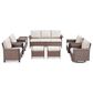 Sunwell Garden 8-Piece Patio Chat Set with Side Table in Beige, , large