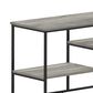 HOMLUX 60" TV Stand with 2 Open Storage Shelves in French Oak Grey, , large