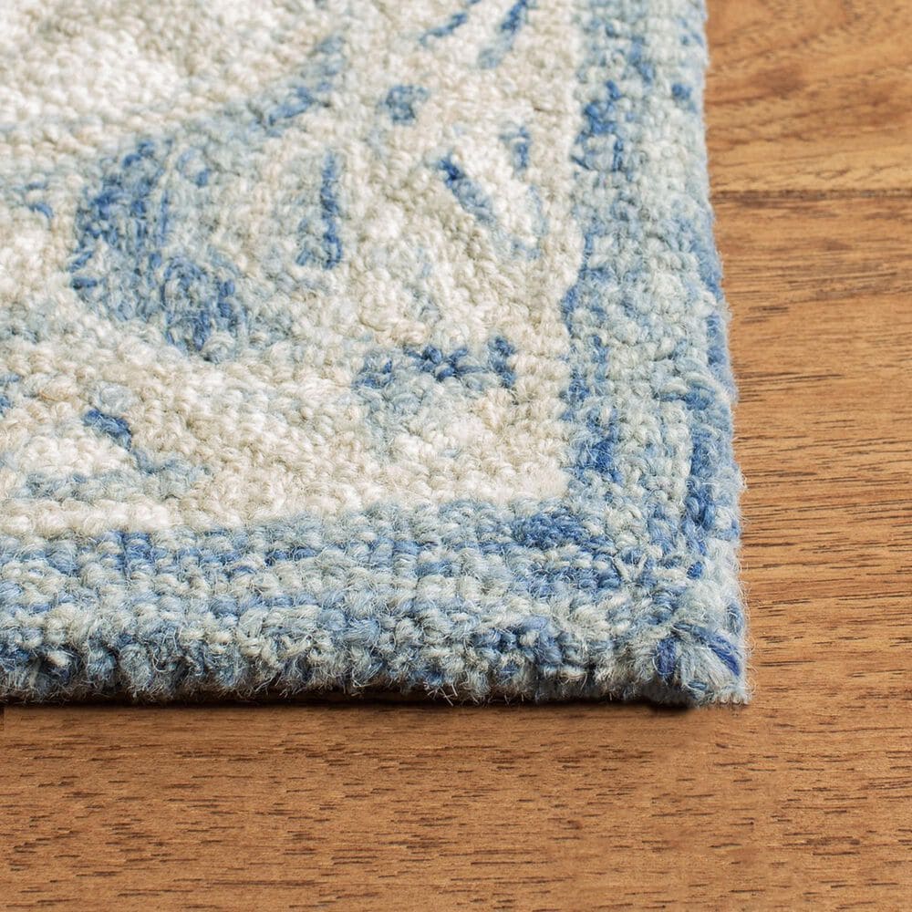 Safavieh Micro-Loop MLP503M 9&#39; x 12&#39; Blue and Ivory Area Rug, , large