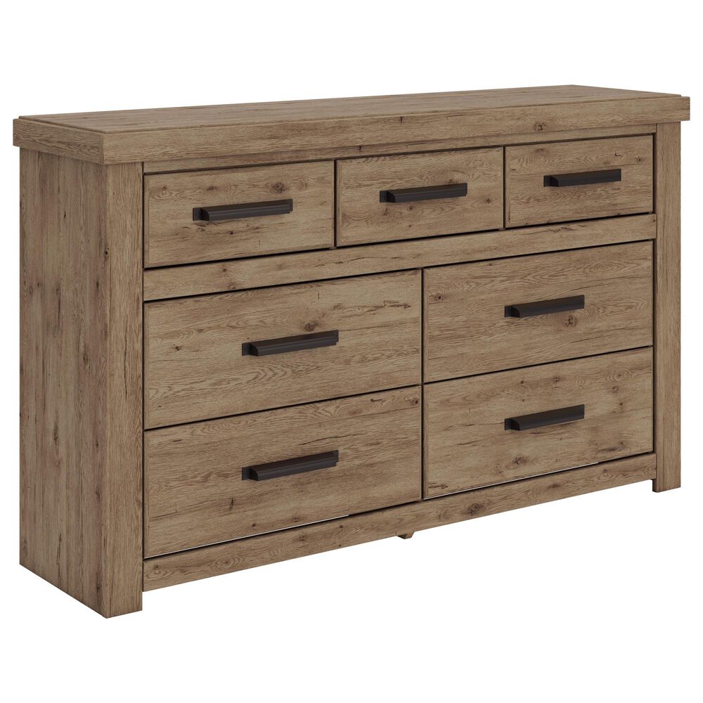Ashley Oliandon 7-Drawer Dresser Only in Natural Rustic, , large