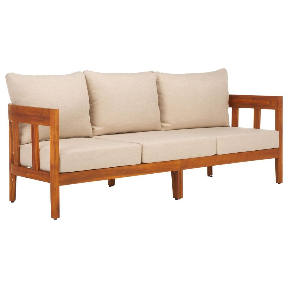 Safavieh Owen 3-Seater Outdoor Sofa in Taupe, , large