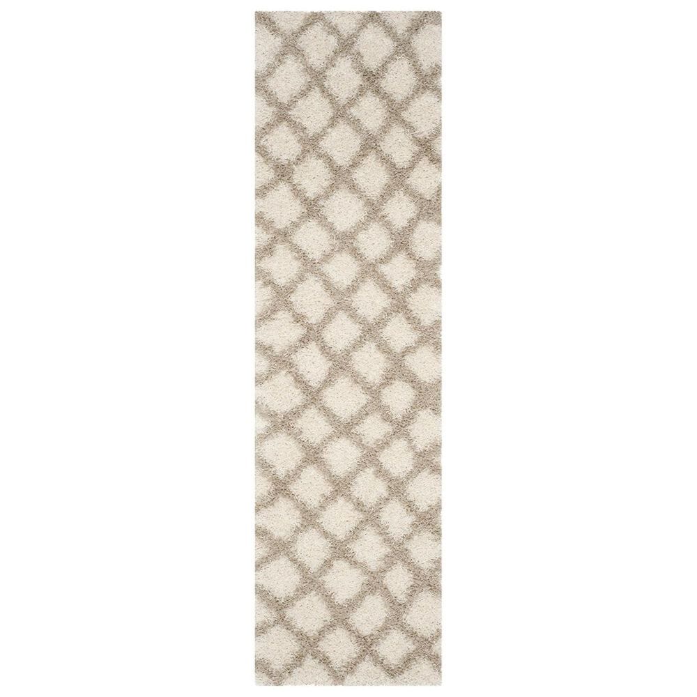 Safavieh Dallas Shag SGD258B-28 2"3" x 8" Ivory/Beige Runner, , large