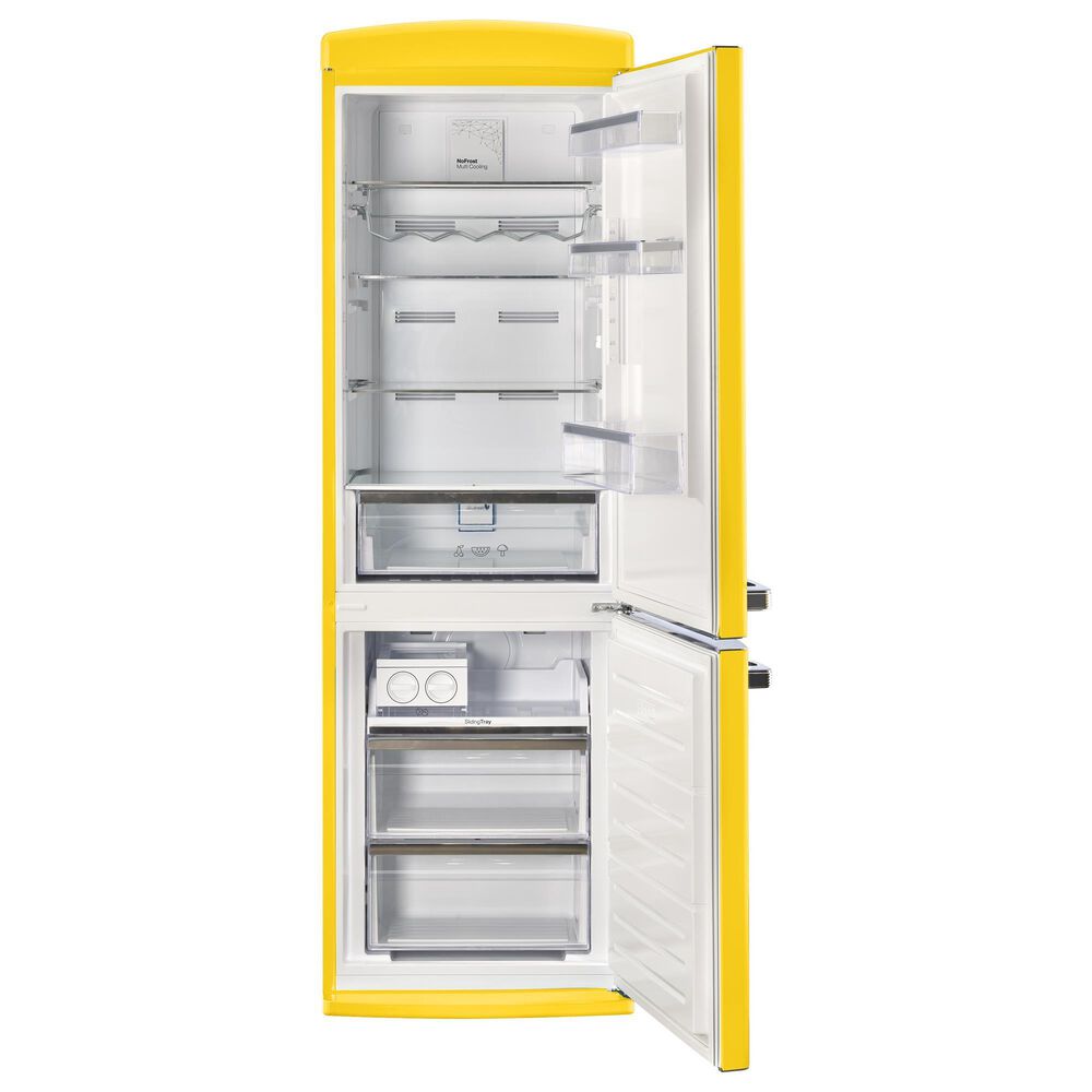 Unique Appliances Classic Retro 12 Cu. Ft. Bottom Freezer Regfrigerator In Canary Yellow, , large