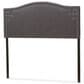 Baxton Studio Aubrey Queen Upholstered Headboard in Dark Grey, , large
