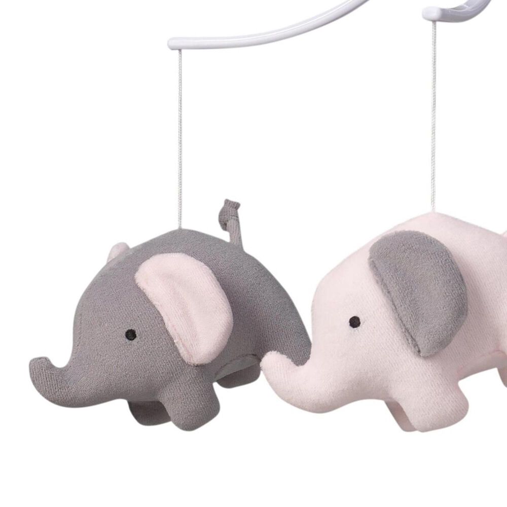 Lambs and Ivy Eloise Musical Mobile in Pink and Gray, , large