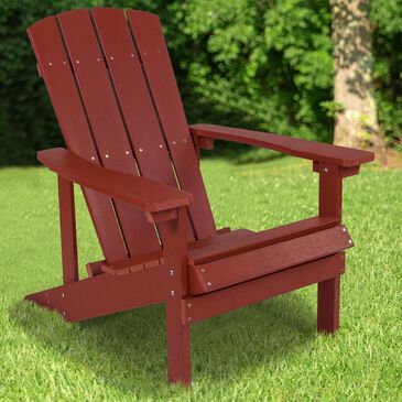 Flash Furniture Charlestown Adirondack Chair in Red, , large