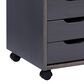 Linon Home Decor Cary 6-Drawer Rolling Cart in Grey, , large