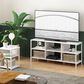HOMLUX 53.2" TV Stand with 6 Open Shelves in White, , large