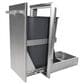 Coyote Outdoor 15" Single Pull Out Trash and Recycle Bin in Stainless Steel, , large