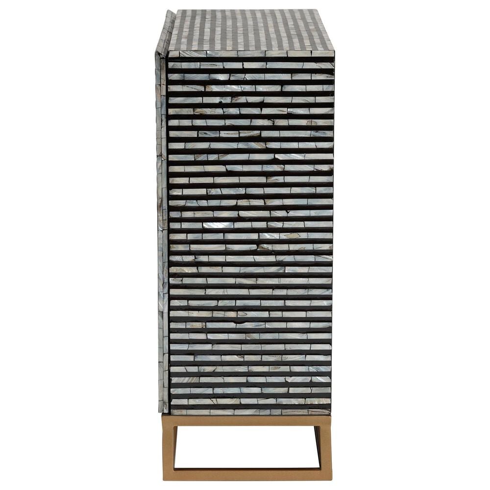 Baxton Studio Belenus Storage Cabinet in Gold, Black and Grey, , large