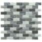 Emser Swirl Fog 1" x 2" Rectangle on 12" x 12" Glass Mosaic Sheet, , large