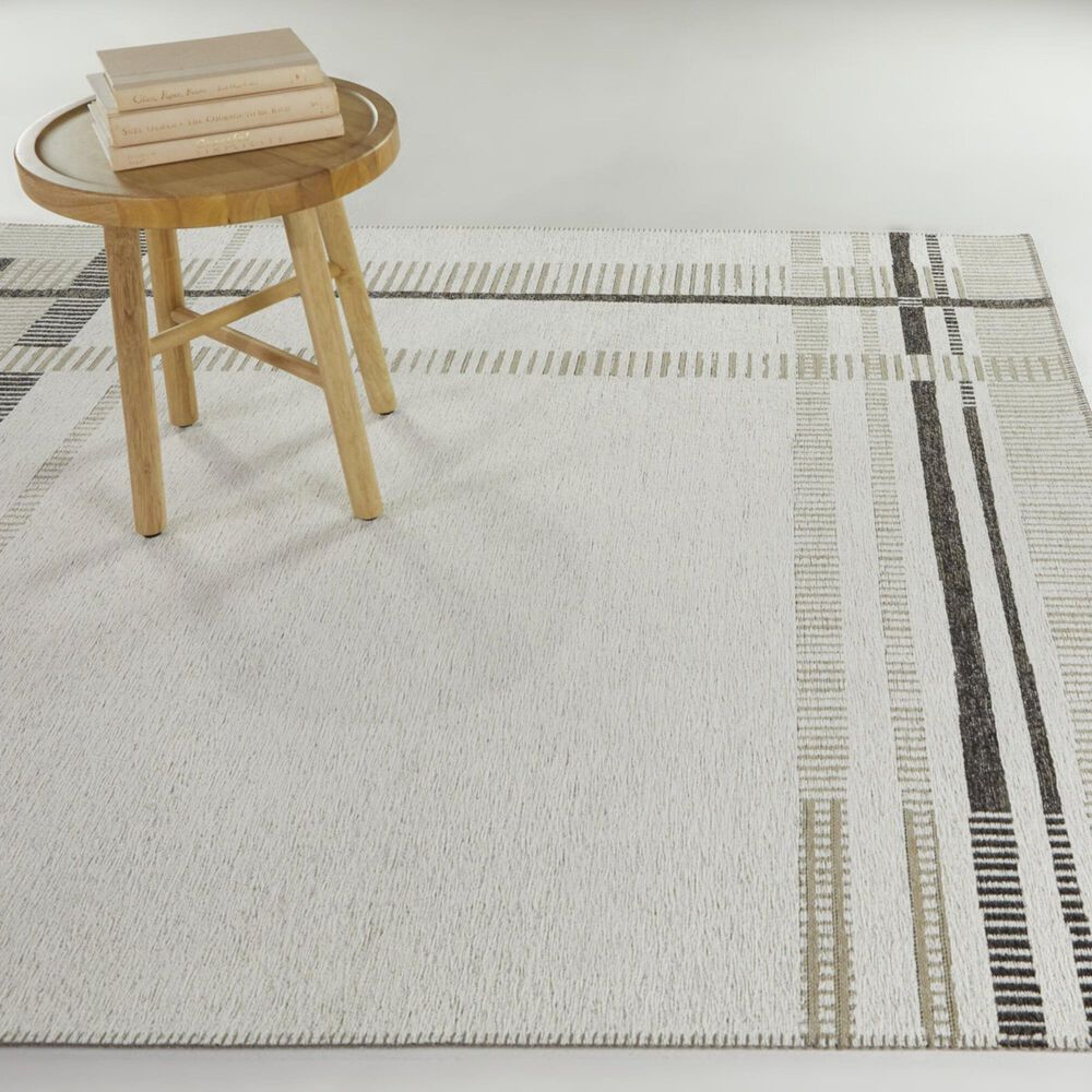 Balta Rugs Fielding Striped 5&#39;3&quot; x 7&#39; Cream Area Rug, , large