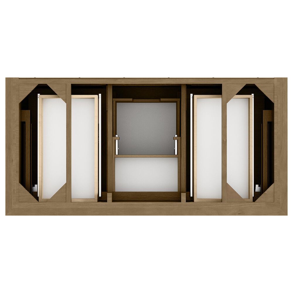 James Martin Vanities Brookfield 48&quot; Single Bathroom Vanity in Honey Oak with 3 cm Arctic Fall Solid Surface Top and Rectangular Sink, , large