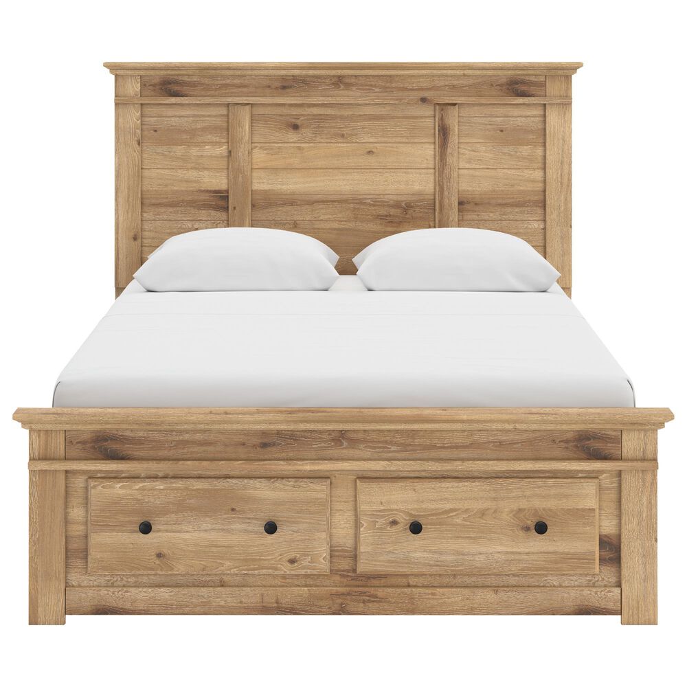 Ashley Makidern 4-Piece Queen Storage Bedroom Set with Two Drawers in Natural Brown, , large