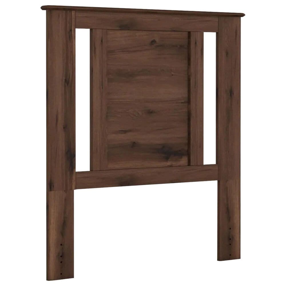 Lemoore Essential Twin Panel Headboard with Side Style in Aspen Oak, , large
