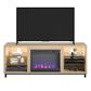 Ameriwood Home Lumina Deluxe Fireplace TV Stand in Blonde Oak, , large