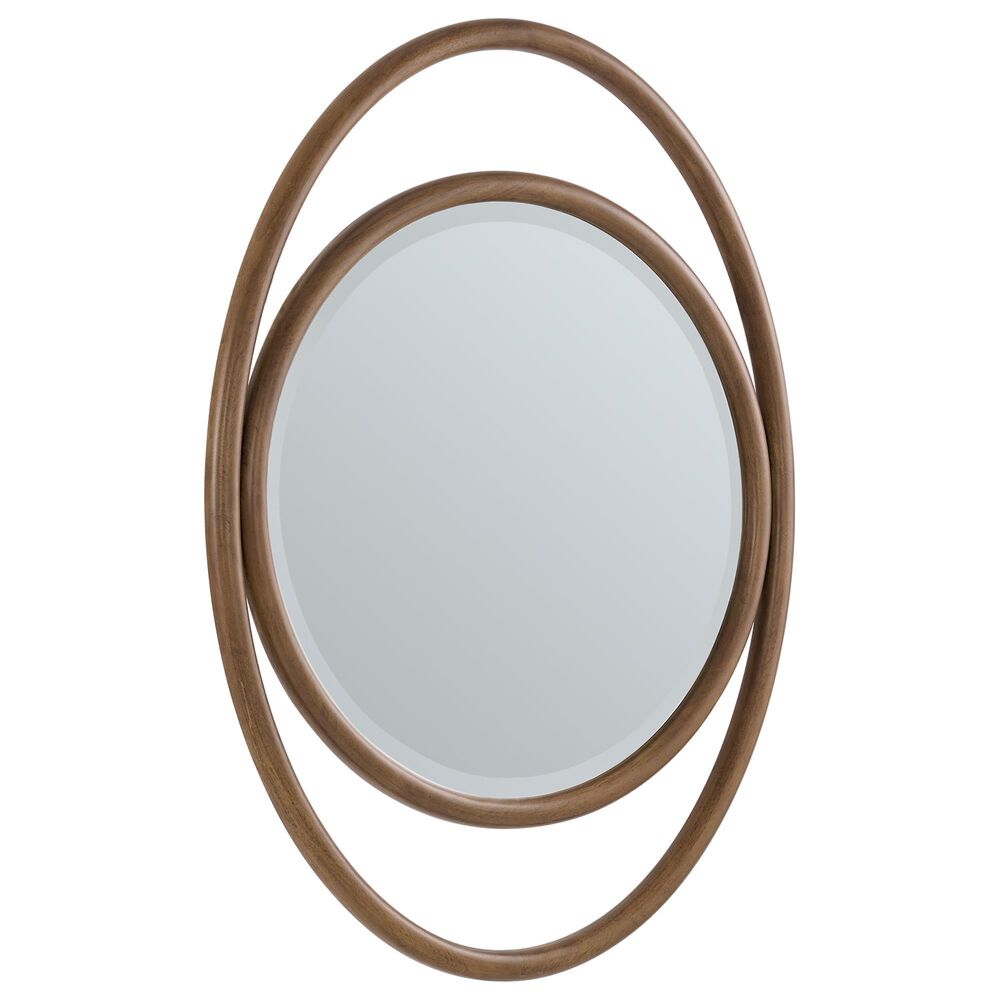 James Martin Vanities Esca 28&quot; Oval Mirror in Mid-Century Walnut, , large