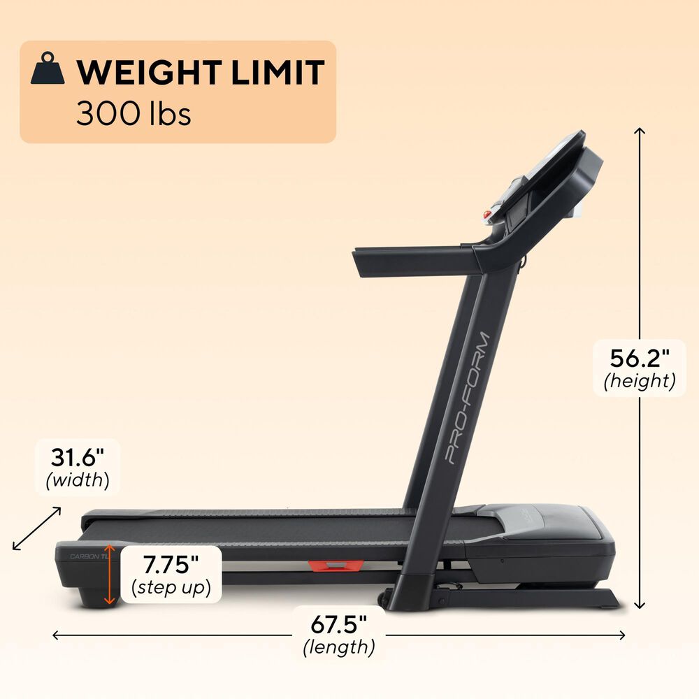 ProForm Carbon TL Folding Treadmill with iFIT, , large