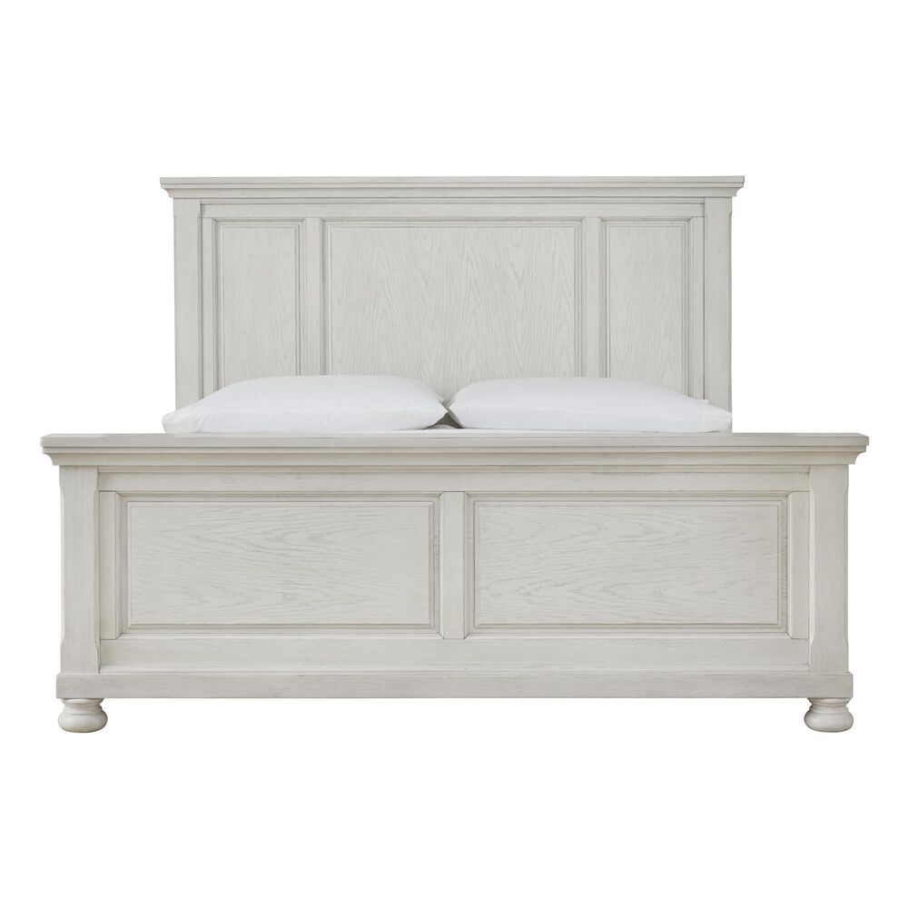 Signature Design by Ashley Robbinsdale King Panel Bed in Antique White, , large