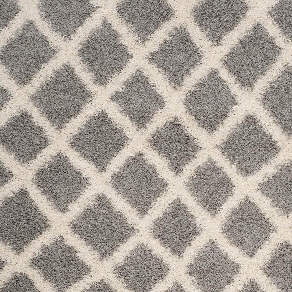 Safavieh Dallas Shag SGD258G-5 5&#39;1&quot; x 7&#39;6&quot; Grey/Ivory Area Rug, , large