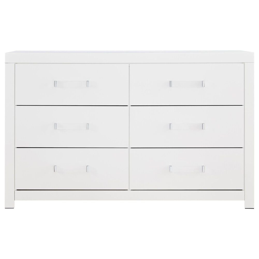 Ashley Maeling Queen Panel Bed with Dresser and Nightstand in Matte White, , large