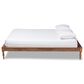 Baxton Studio Romy King Platform Bed Frame in Ash Walnut, , large