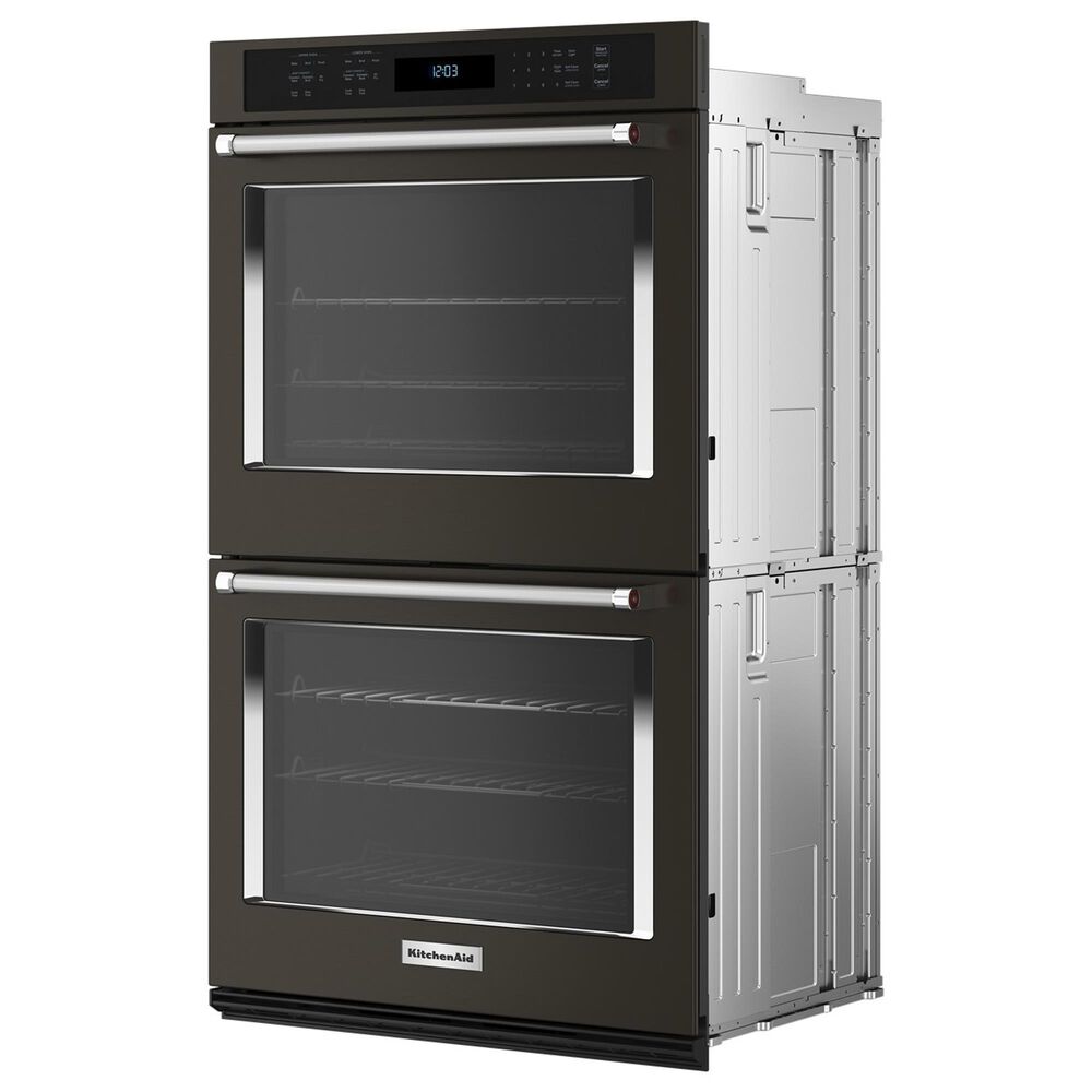 KitchenAid 30&quot; Double Electric Wall Oven with Air Fry Mode in Black Stainless Steel, , large