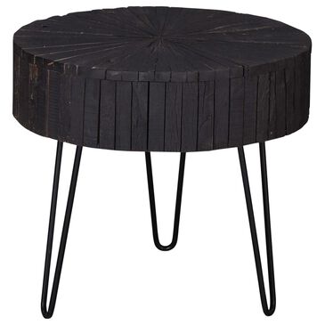 Crestview Collection Drummond Round End Table in Black, , large