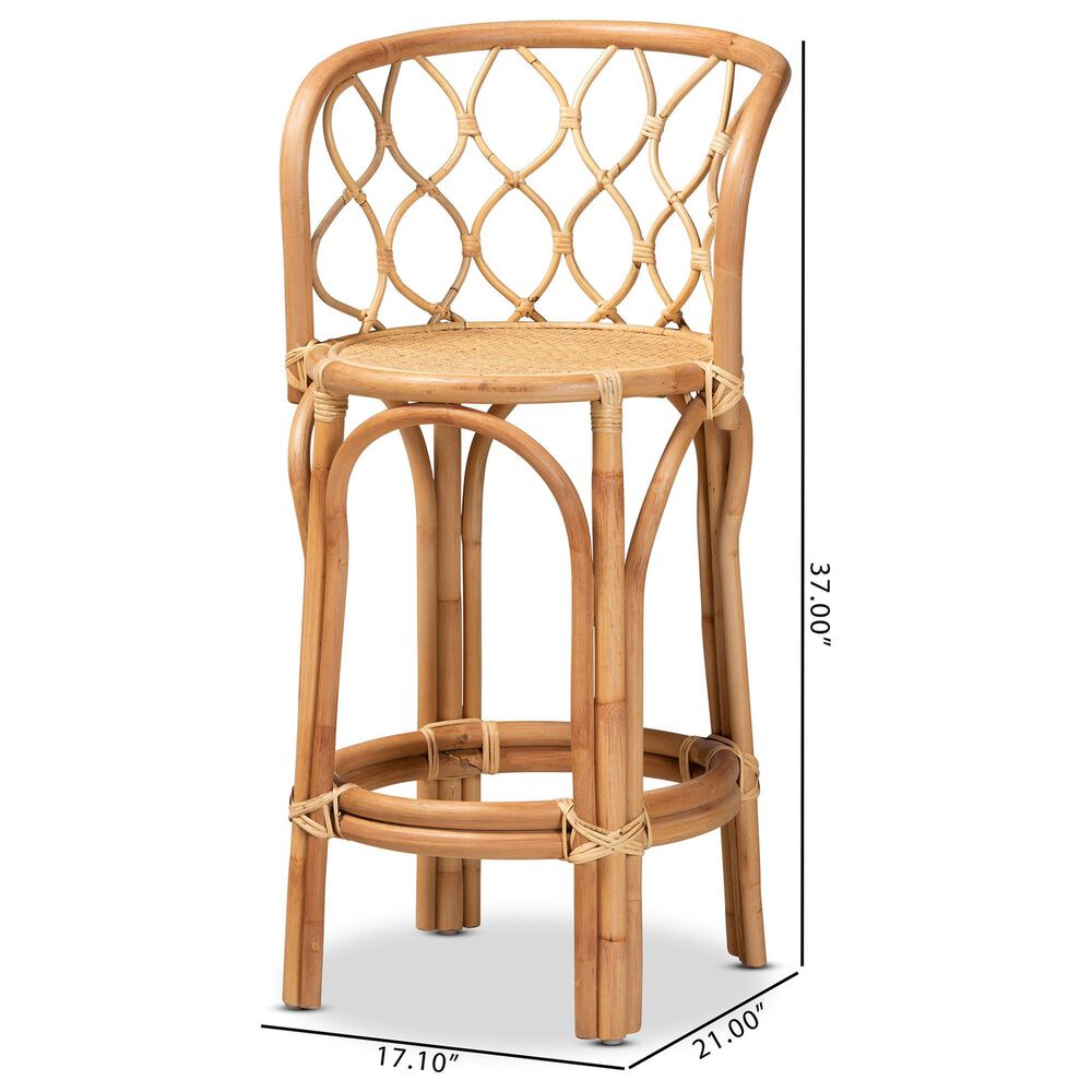 Baxton Studio Diana Counter Stool in Natural, , large