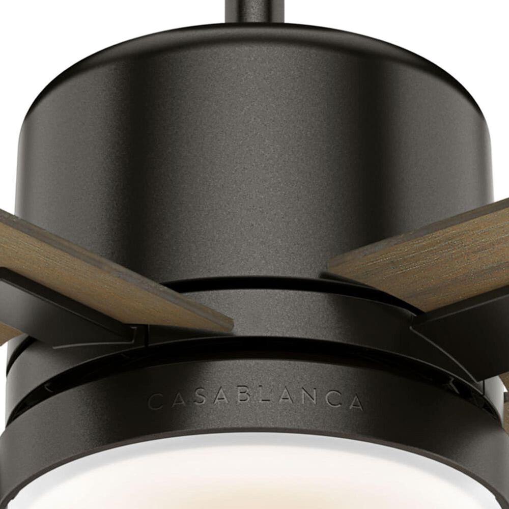 Hunter Axial 52&quot; Ceiling Fan with LED Light in Noble Bronze and River Timber, , large