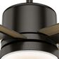 Hunter Axial 52" Ceiling Fan with LED Light in Noble Bronze and River Timber, , large