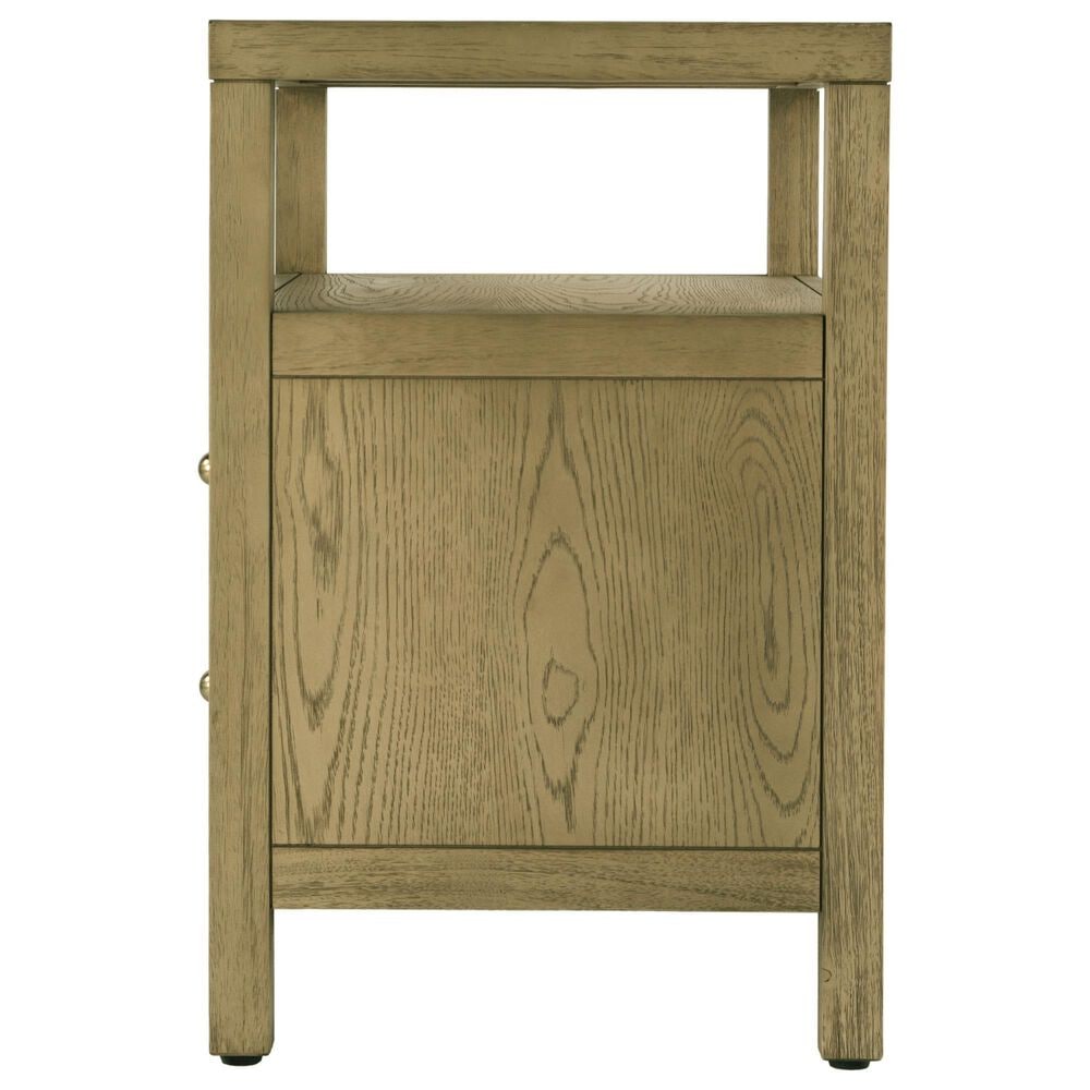 Butler Specialty Company Nora 2-Drawer Wide Nightstand with Open Shelf in Light Oak, , large