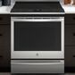 GE Profile 5.3 Cu. Ft. Smart Slide-In Electric Range with No Preheat Air Fry in Fingerprint Resistant Stainless Steel, , large