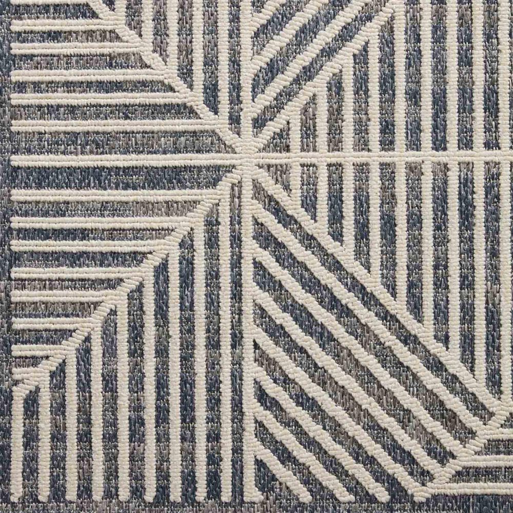 Loloi II Rainier RAI-03 2&#39;2&quot; x 3&#39;9&quot; Denim and Ivory Indoor/Outdoor Area Performance Rug, , large