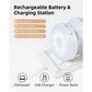 HOMLUX Motion Sensor Puck Light with Charging Station in White (Set of 6), , large