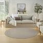 Nourison Courtyard Ivory and Silver 6" Round Indoor/Outdoor Area Rug, , large