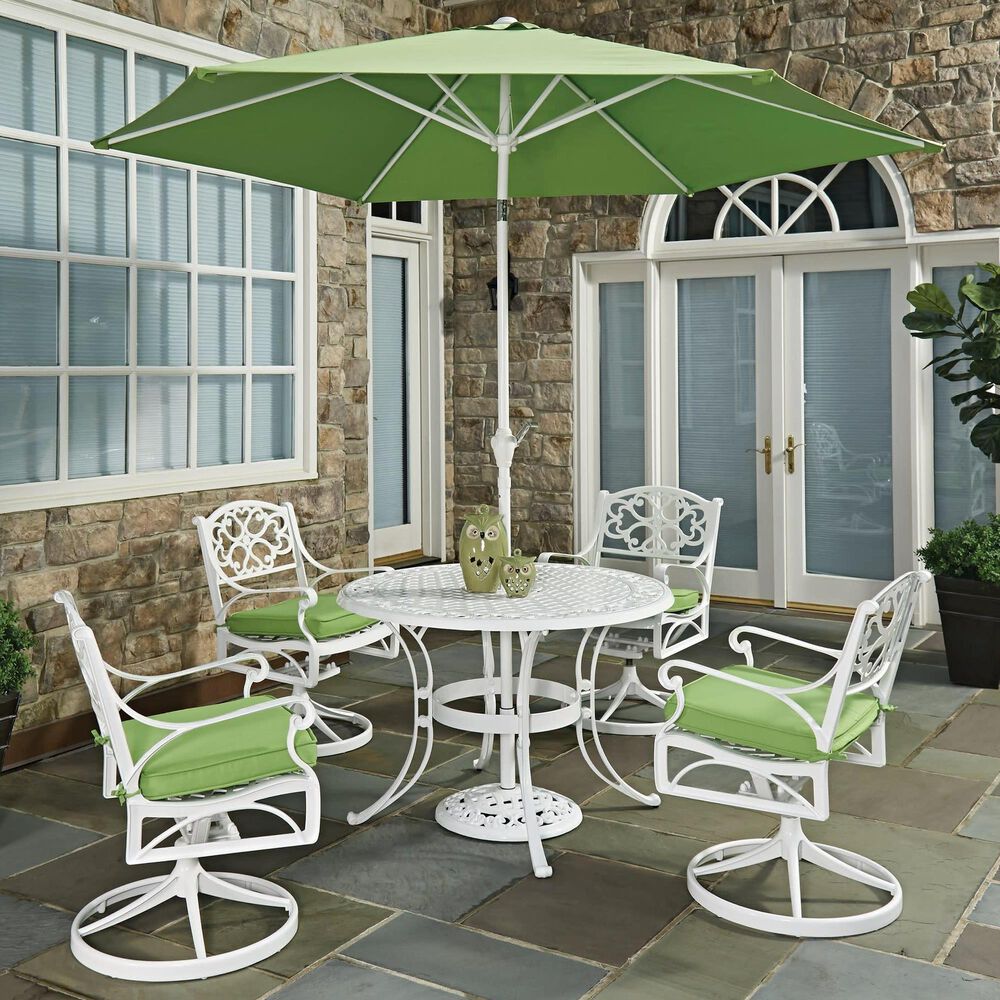 Homestyles Sanibel 42&quot; 5-Piece Dining Set in White, , large