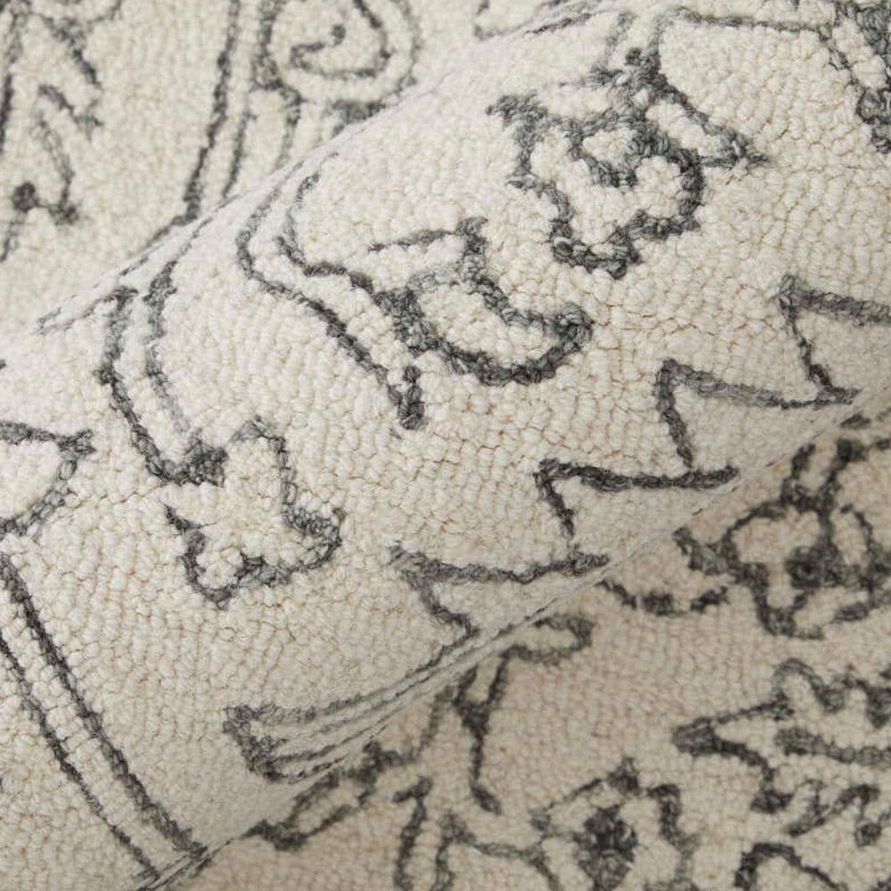 Feizy Belfort Ivory and Charcoal 12&#39; x 15&#39; Area Rug, , large