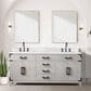 Lexora Home Laurel 72" Double Bathroom Vanity in White Oak with White Carrara Marble Top and Rectangular Sinks, , large