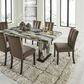 Ashley Jeshina 7-Piece Rectangular Dining Set in White, Dark Brown, Beige, , large