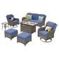 HOMLUX 7-Piece Patio Set in Denim Blue, , large