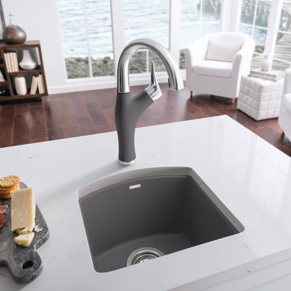 Blanco Diamond Dual Mount Bar Sink in Cinder, , large