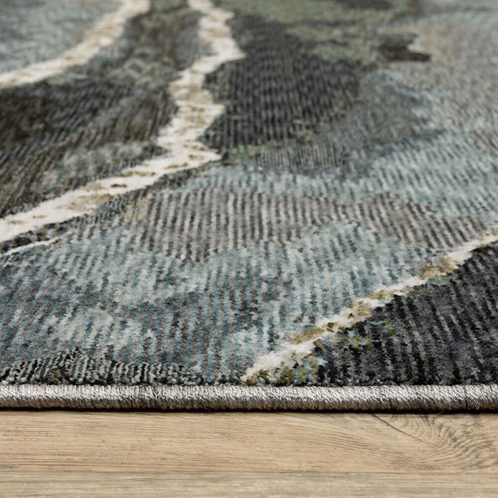 Oriental Weavers Echo Blue and Green 6&#39;7&quot; x 9&#39;6&quot; Area Rug, , large