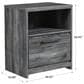 Ashley Baystorm 1-Drawer Nightstand in Smoke Gray, , large