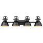 Golden Lighting Duncan 4-Light Vanity Light in Matte Black, , large