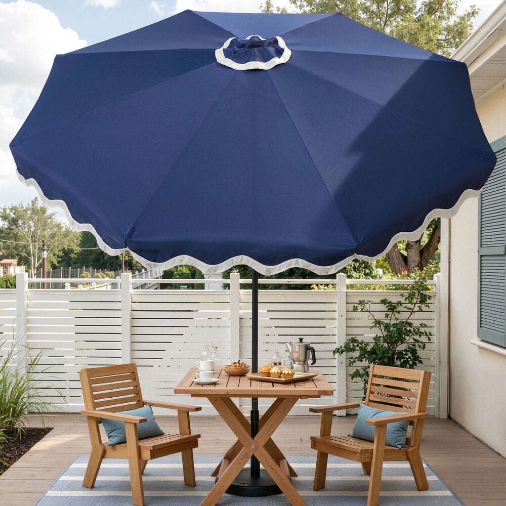 HOMLUX 10' Patio Umbrella in Dark Blue, , large