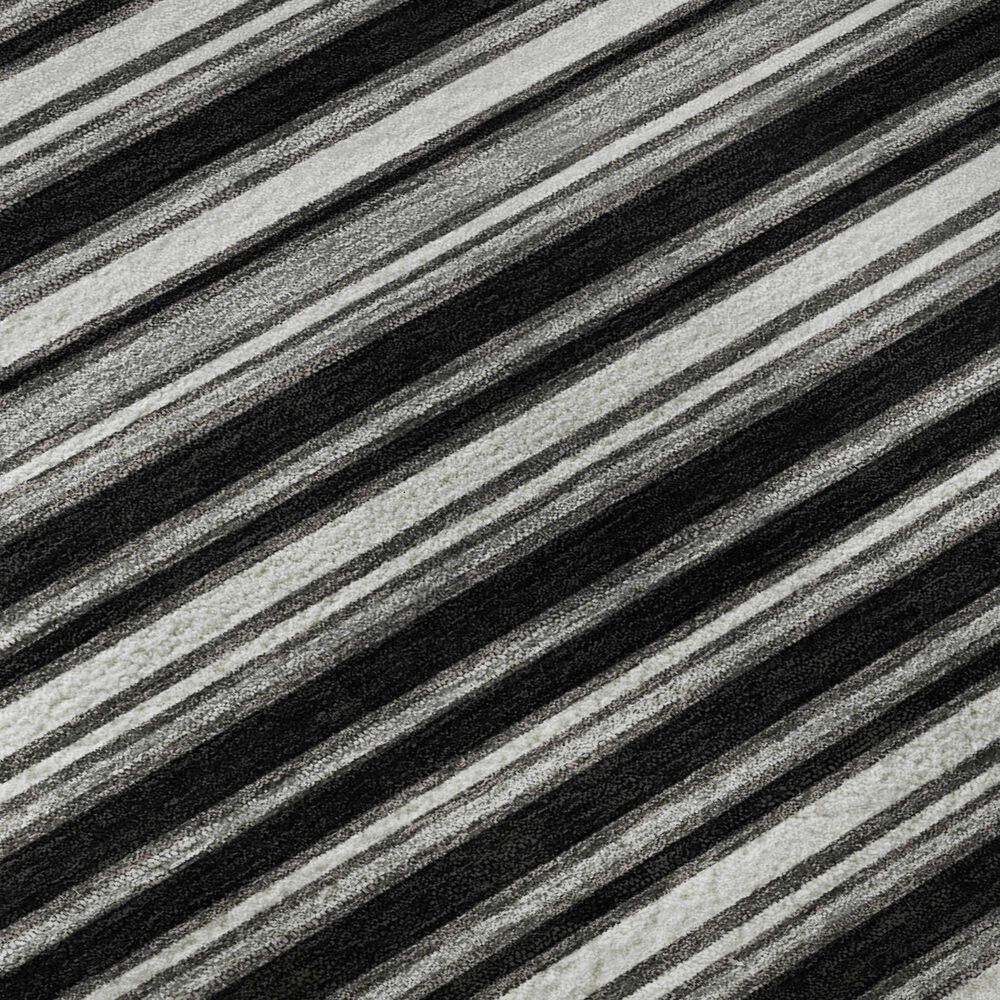 Dalyn Rug Company Soft Essentials Striped Black 9' x 12' Indoor/Outdoor Area Rug, , large