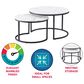 CorLiving Fort Worth Nesting Coffee Tables in White and Black (Set of 2), , large