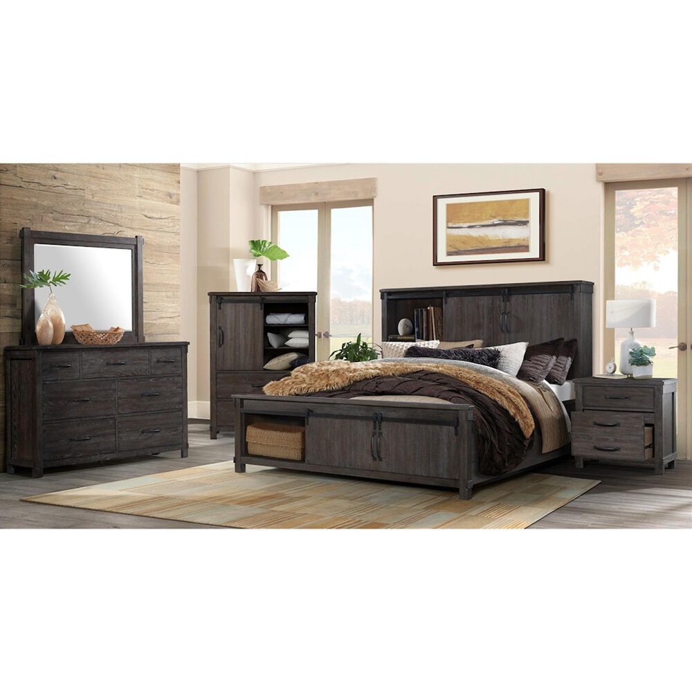 Mayberry Hill Scott Dresser Mirror in Dark Walnut, , large