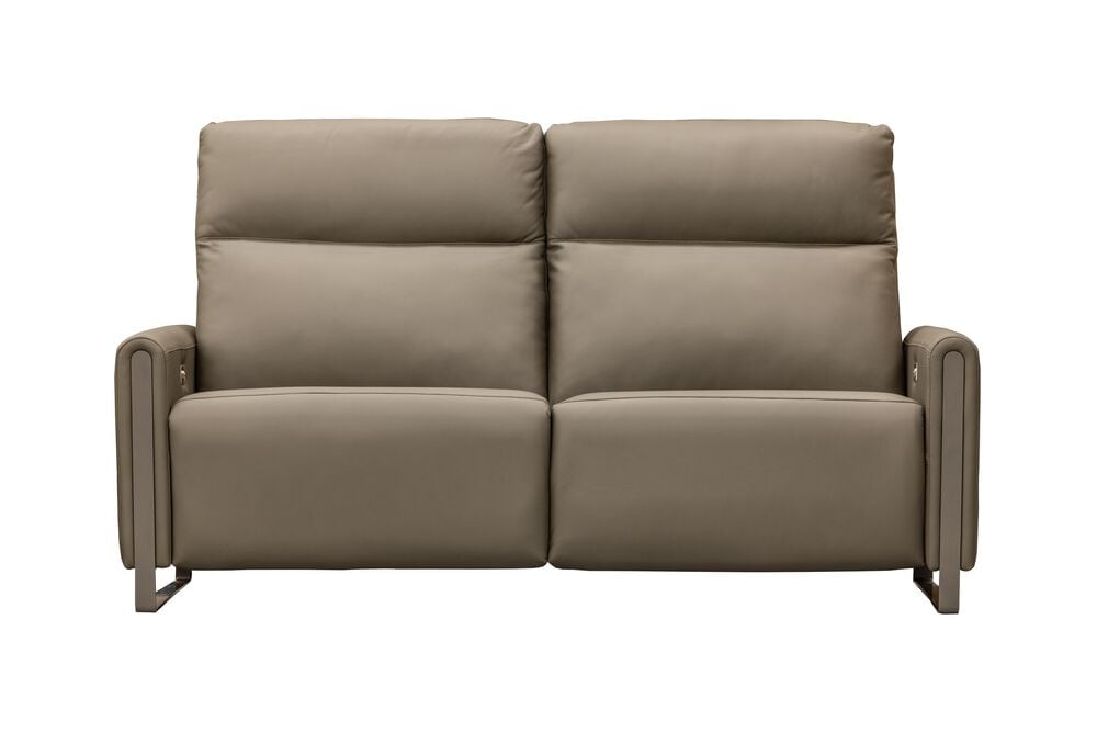 Elran Furniture Leather Power Reclining Sofa in Tuscan Olive, , large